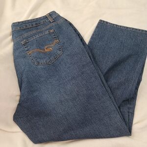 NWT Relativity Jeans 22 Womens Relaxed Straight Leg Stretchy 22W  Blue Denim